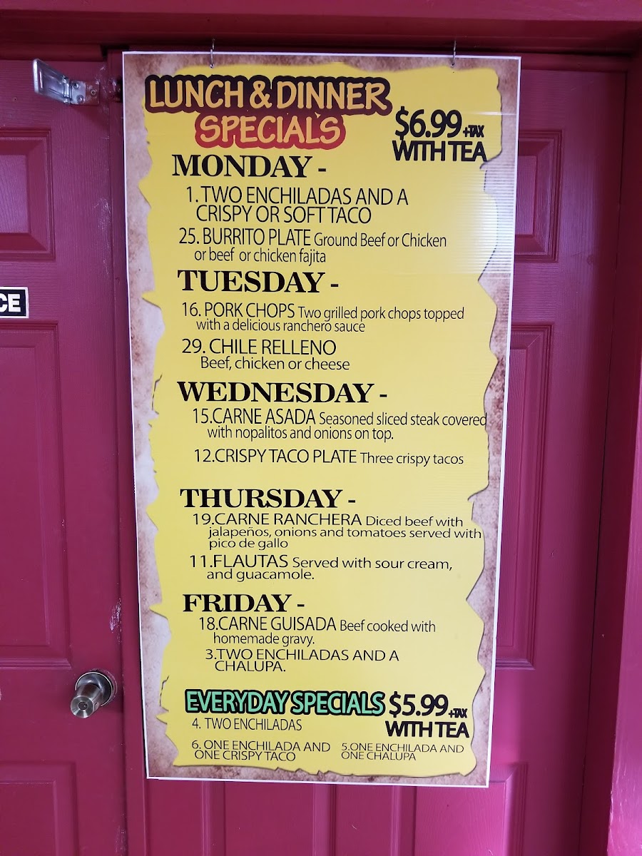 Menu La Prima's Taco House-5